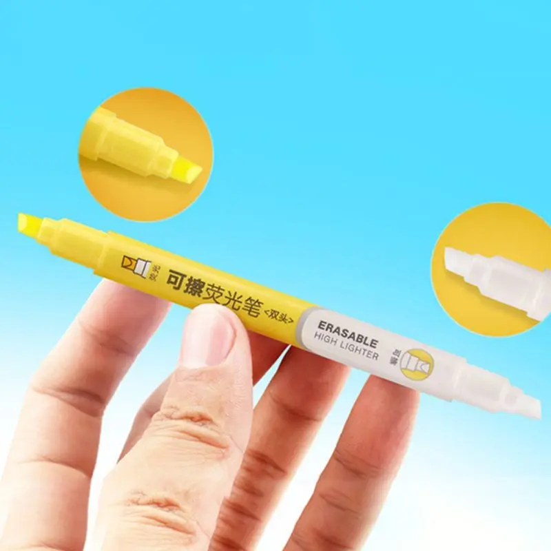 Kawaii Double Head Erasable Pastel Liquid Chalk Fluorescent Highlighter Pen Marker