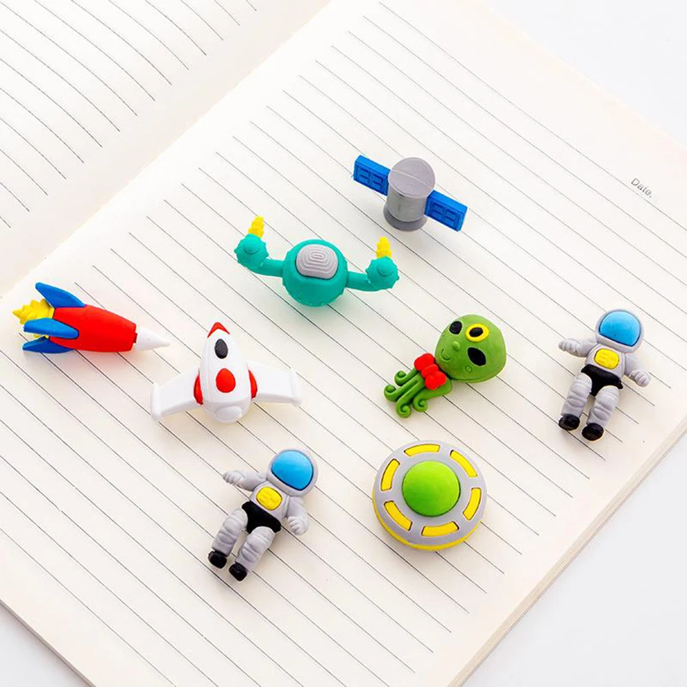 Kawaii Boy Flying Saucer/Alien/Spaceship Shape Stationery Rubber Eraser