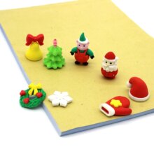 Kawaii Snowman Santa Claus Christmas Tree Model Rubber Set Kawaii Snowman Santa Claus Christmas Tree Model Rubber Set