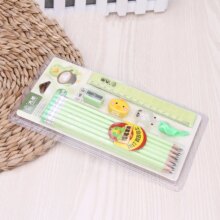 12 Pieces Kawaii Stationery Set Wooden Pencils Stationery Set with Eraser Cap Ruler Sharpener Grip for School 12 Pieces Kawaii Stationery Set Wooden Pencils Stationery Set with Eraser Cap Ruler Sharpener Grip for School