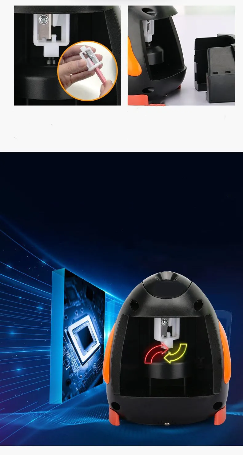 Kawaii Owl Penguin Ladybug Shape Automatic Electric Stationery Pencil Sharpener