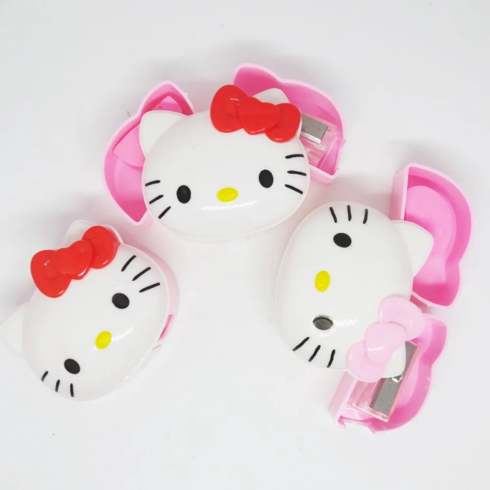 Kawaii Hello Kitty Double Door Eraser And Pencil Sharpener