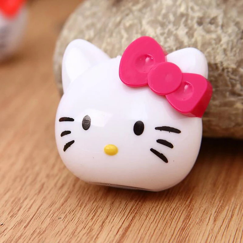 Kawaii Hello Kitty Head Single Hole Pencil Sharpener For School Student
