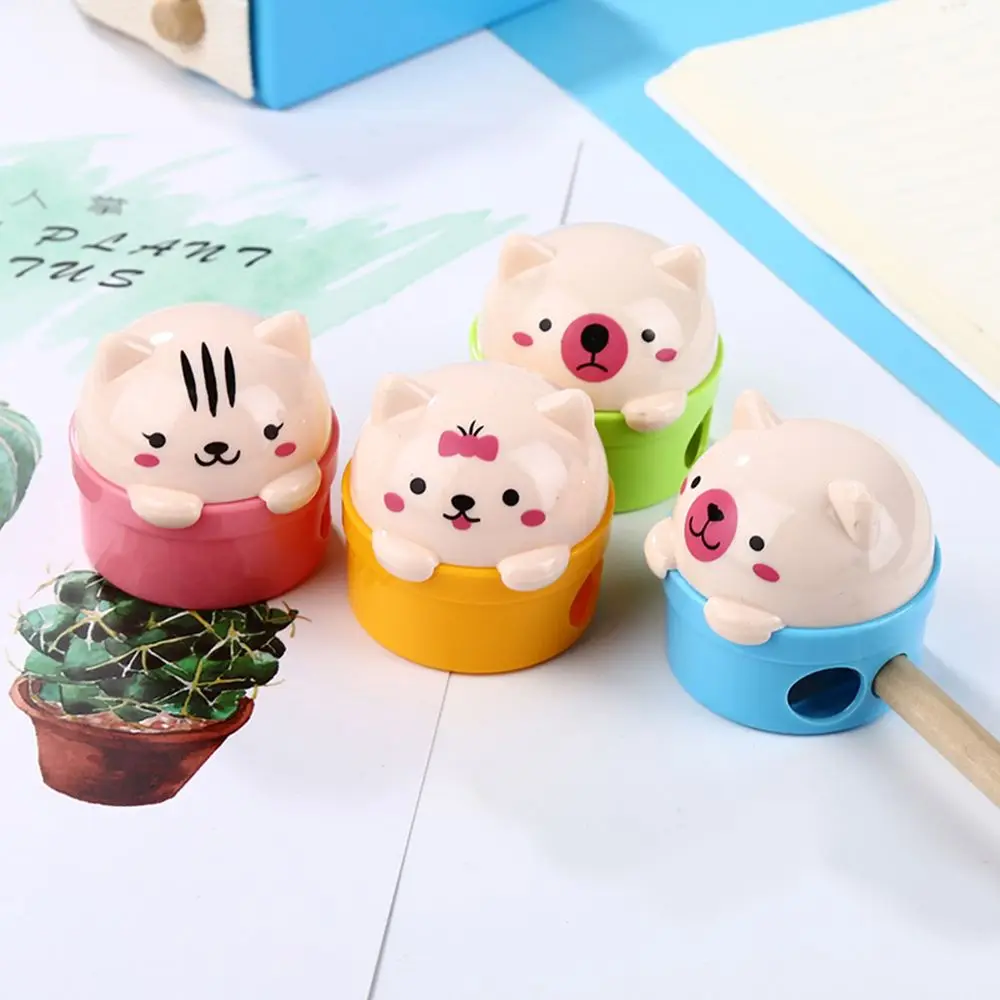Kawaii Plastic Cat Pig Pencil Sharpener For Kids Kawaii Plastic Cat Pig Pencil Sharpener For Kids