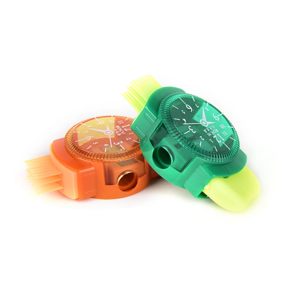 Kawaii Wristwatch Pencil Sharpener With Eraser And Brush For School Student