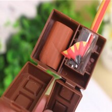 Kawaii Creative Chocolate Pencil Sharpener With Eraser For Kids Kawaii Creative Chocolate Pencil Sharpener With Eraser For Kids