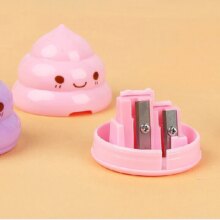 Kawaii Apontador Pencil Double Orifice Pole Piece Sharpener Kawaii Apontador Pencil Double Orifice Pole Piece Sharpener
