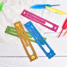Kawaii Cartoon Frog Bear Pig Cat Metal Paper Clip Stationery Ruler For Children Kawaii Cartoon Frog Bear Pig Cat Metal Paper Clip Stationery Ruler For Children