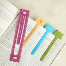 Kawaii Cartoon Frog Bear Pig Cat Metal Paper Clip Stationery Ruler For Children Kawaii Cartoon Frog Bear Pig Cat Metal Paper Clip Stationery Ruler For Children