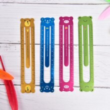 Kawaii Cartoon Frog Bear Pig Cat Metal Paper Clip Stationery Ruler For Children Kawaii Cartoon Frog Bear Pig Cat Metal Paper Clip Stationery Ruler For Children