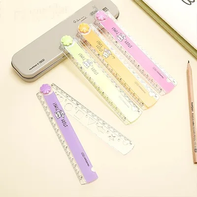 Kawaii Cat Cartoon Color Folding Multifunction Ruler