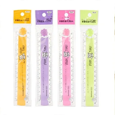 Kawaii Cat Cartoon Color Folding Multifunction Ruler