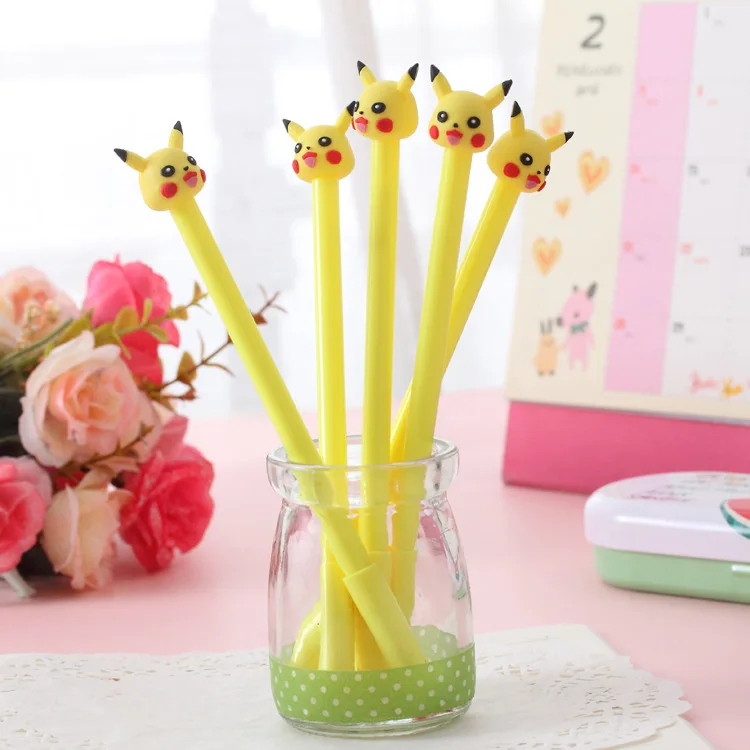 Cartoon Pokemon Pikachu Cat Duck Pattern Stationery Gel Pen