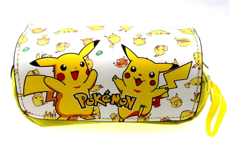 Cartoon Pokemon Pikachu Zipper Pen Bag Cartoon Pokemon Pikachu Zipper Pen Bag