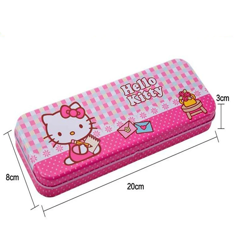 Kawaii Hello Kitty Double Layer Metal Pencil Case
