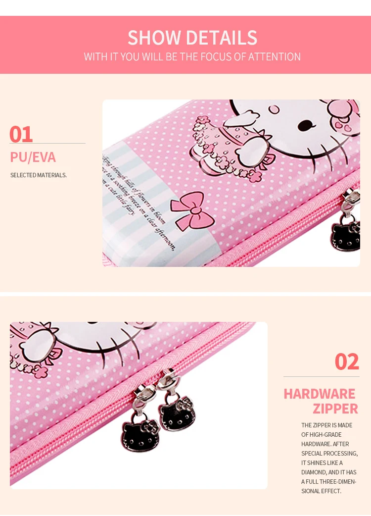 Hello Kitty Multi-Layer Princess Color Big Capacity Pencil Case