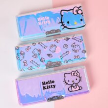 Hello Kitty Cartoon Cuboid Stationery PVC Pencil Case With Sharpener Hello Kitty Cartoon Cuboid Stationery PVC Pencil Case With Sharpener
