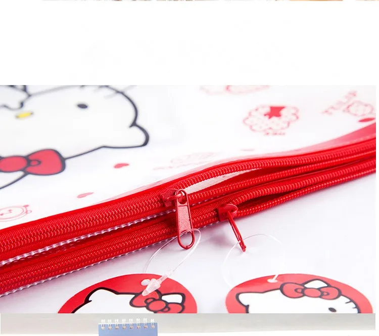 Stationery Hello Kitty Transparent Zipper A4 File Bag