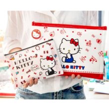 Stationery Hello Kitty Transparent Zipper A4 File Bag Stationery Hello Kitty Transparent Zipper A4 File Bag