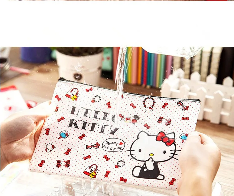 Stationery Hello Kitty Transparent Zipper A4 File Bag