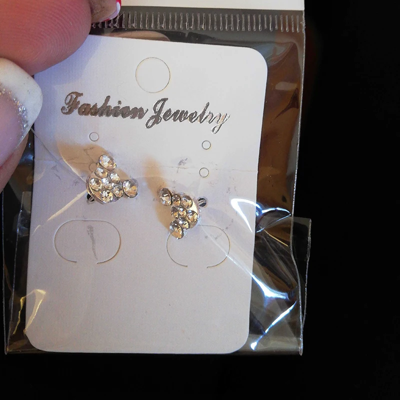 Silver Romantic Round Mouse Charm Stud Earrings For Women Silver Romantic Round Mouse Charm Stud Earrings For Women