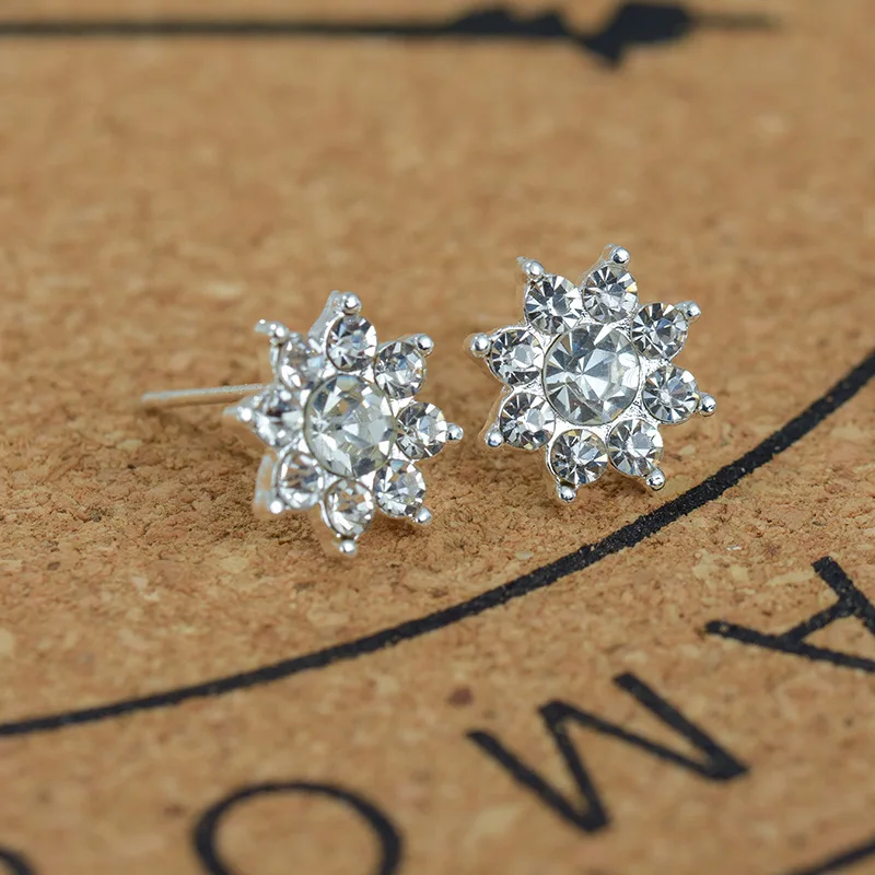 Silver Romantic Round Mouse Charm Stud Earrings For Women Silver Romantic Round Mouse Charm Stud Earrings For Women