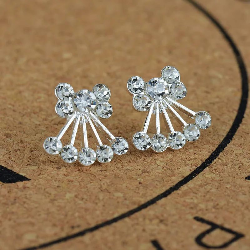 Silver Romantic Round Mouse Charm Stud Earrings For Women Silver Romantic Round Mouse Charm Stud Earrings For Women