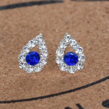 Silver Romantic Round Mouse Charm Stud Earrings For Women Silver Romantic Round Mouse Charm Stud Earrings For Women