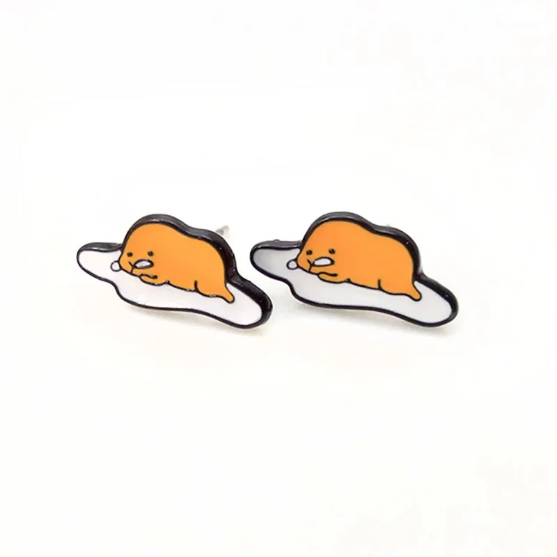 Gudetama Fried Egg Unique Design Stud For Women