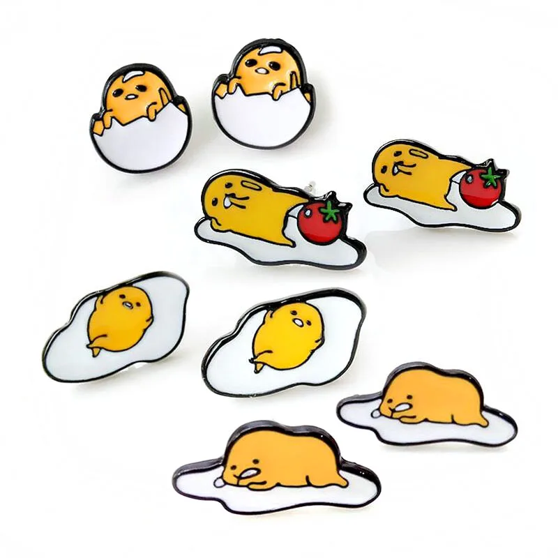 Gudetama Fried Egg Unique Design Stud For Women