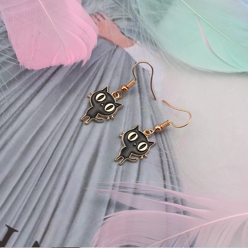 Kawaii Cat Cartoon Earrings For Women Kawaii Cat Cartoon Earrings For Women