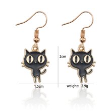 Kawaii Cat Cartoon Earrings For Women Kawaii Cat Cartoon Earrings For Women