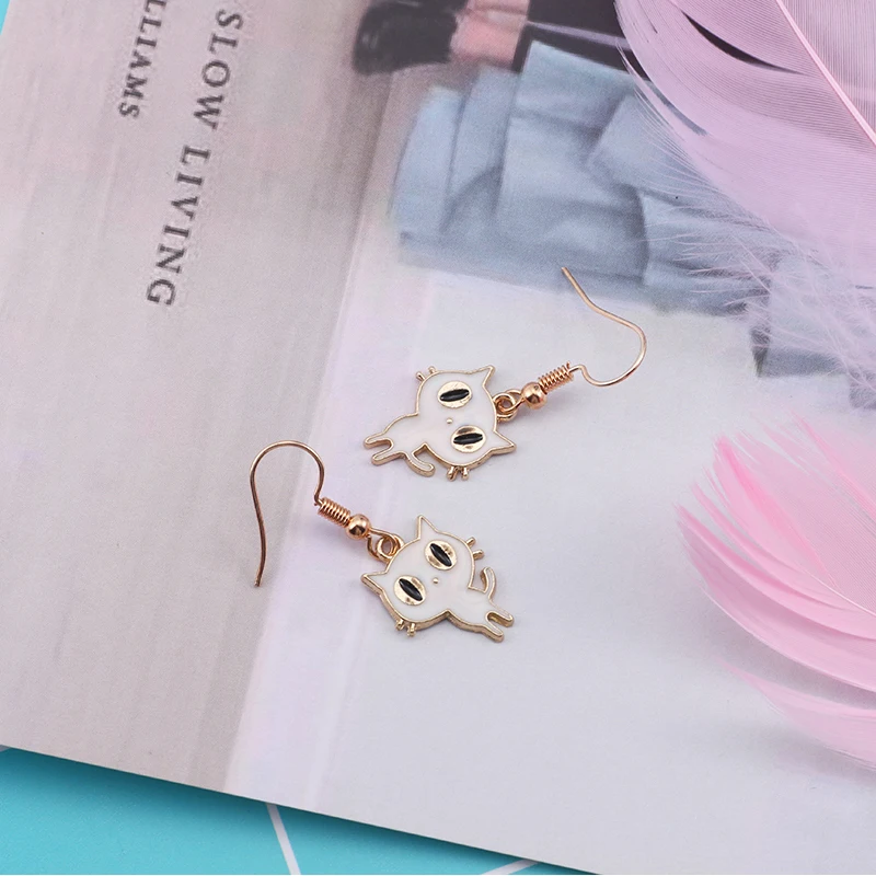 Kawaii Cat Cartoon Earrings For Women Kawaii Cat Cartoon Earrings For Women