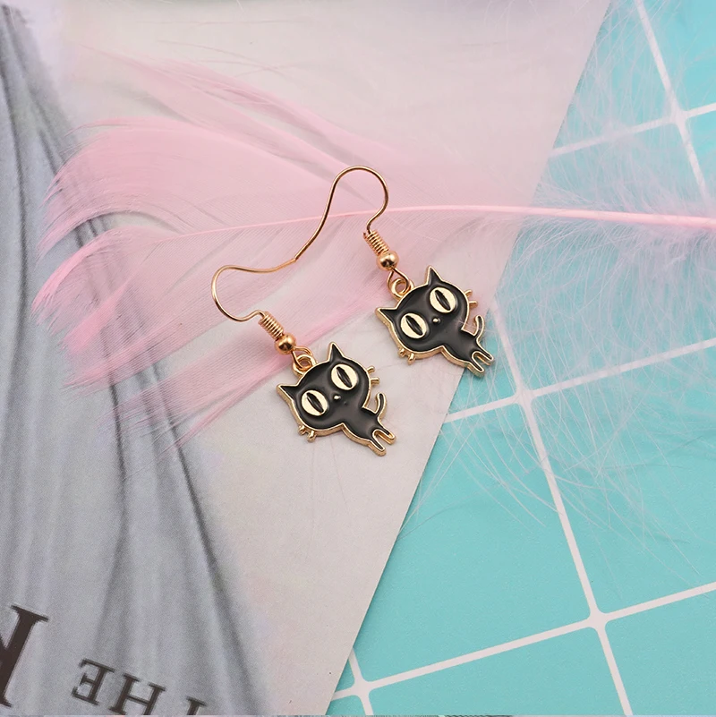 Kawaii Cat Cartoon Earrings For Women Kawaii Cat Cartoon Earrings For Women