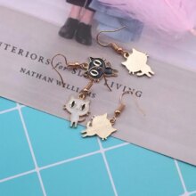 Kawaii Cat Cartoon Earrings For Women Kawaii Cat Cartoon Earrings For Women