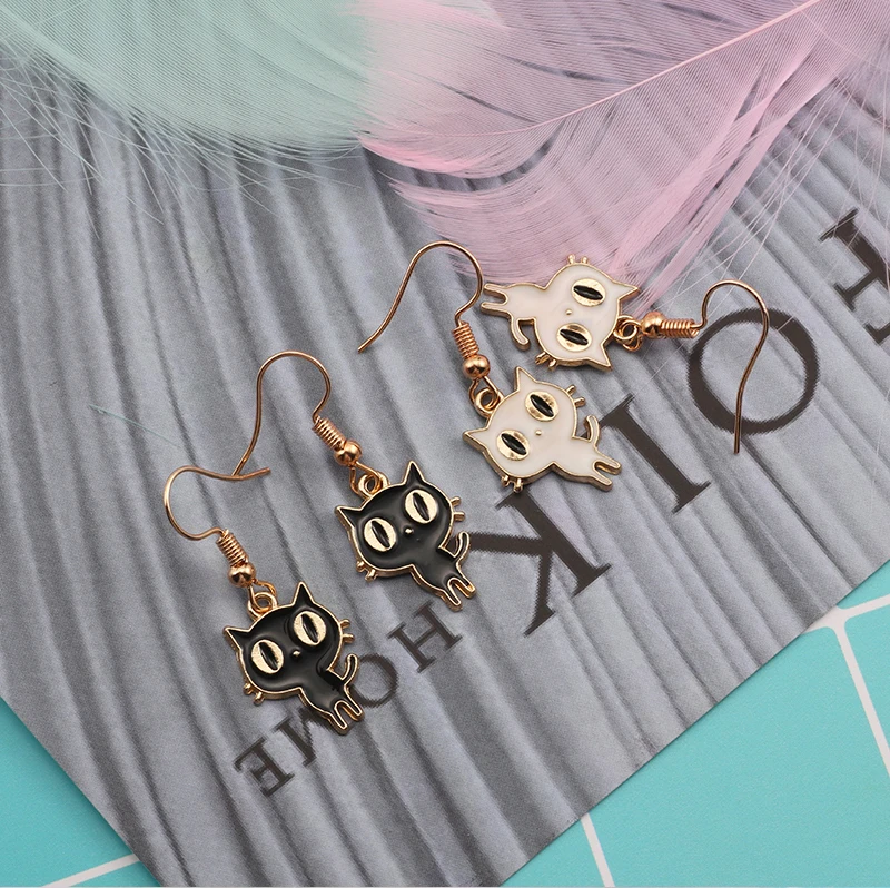 Kawaii Cat Cartoon Earrings For Women Kawaii Cat Cartoon Earrings For Women