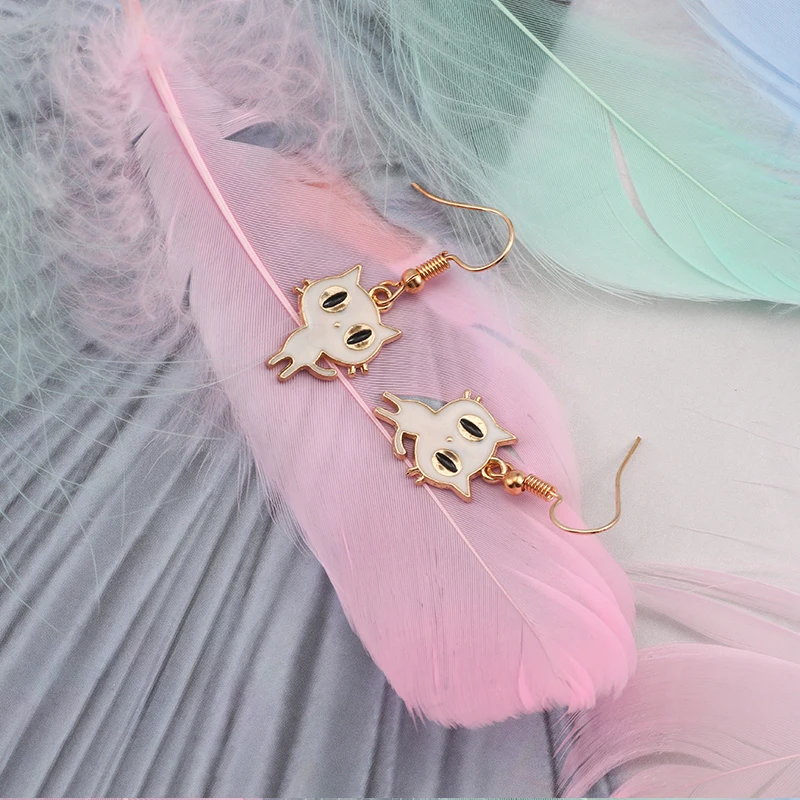 Kawaii Cat Cartoon Earrings For Women Kawaii Cat Cartoon Earrings For Women