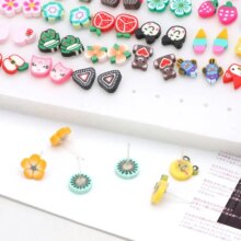 Assorted Styles Polymer Clay Hypoallergenic Stud Earrings Assorted Styles Polymer Clay Hypoallergenic Stud Earrings