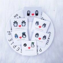 My Neighbor Totoro Spirited Away Enamel Stud Earrings For Women My Neighbor Totoro Spirited Away Enamel Stud Earrings For Women