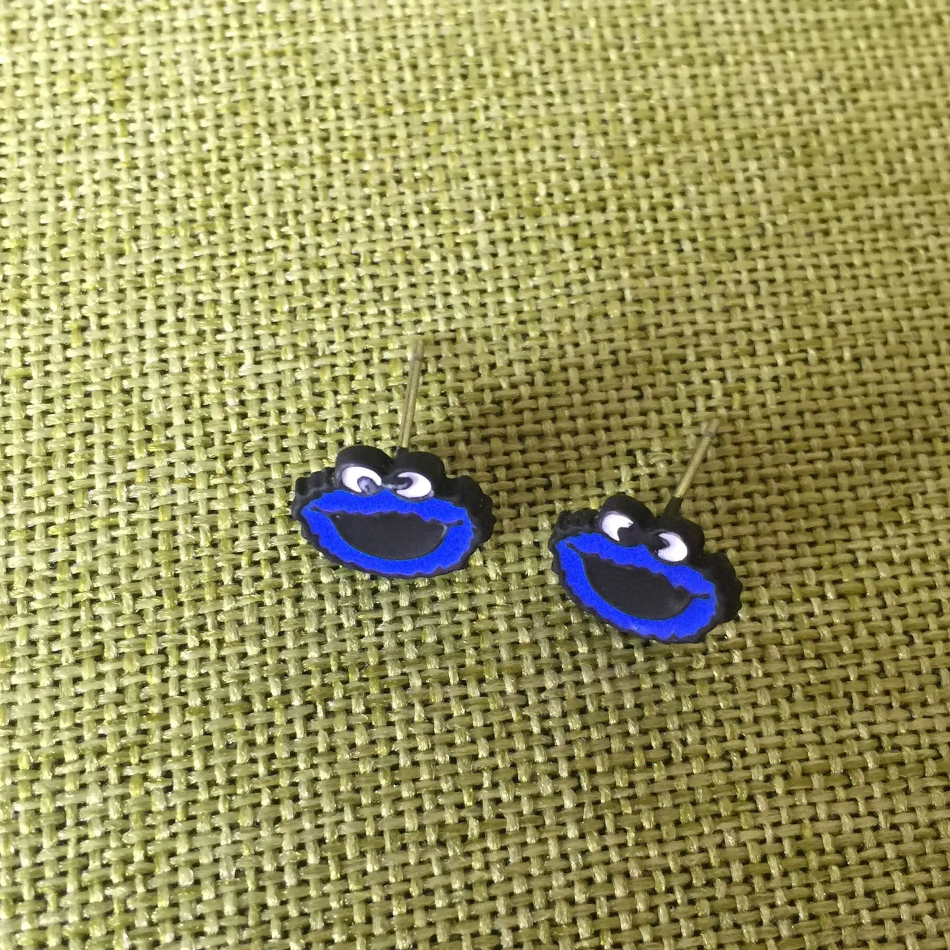 Elmo Cookie Monster Sesame Street Cartoon Earring