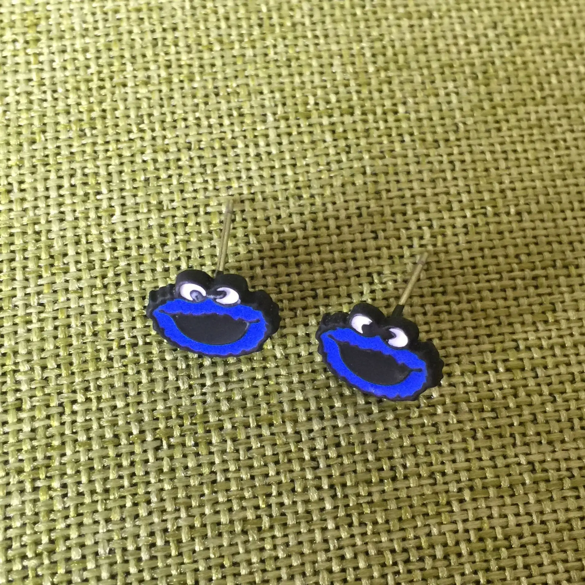 Elmo Cookie Monster Sesame Street Cartoon Earring