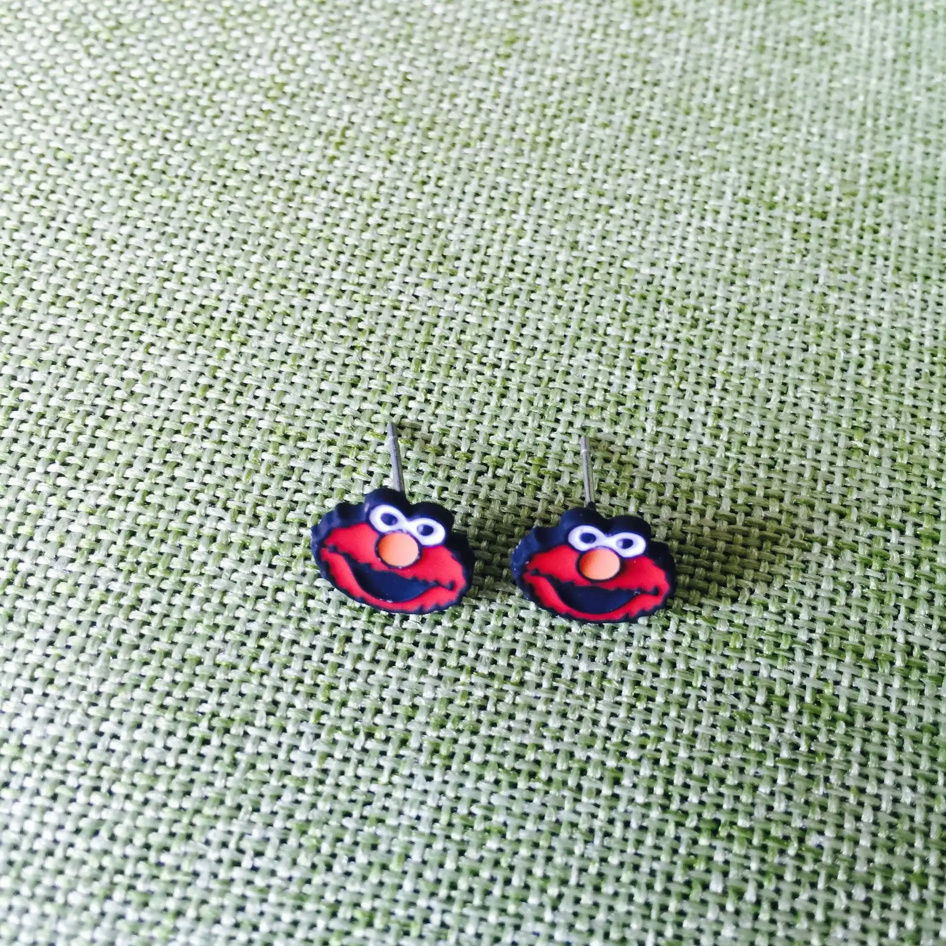 Elmo Cookie Monster Sesame Street Cartoon Earring