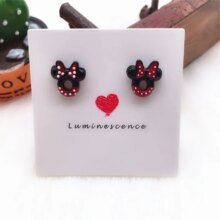 Mickey Minnie Hypoallergenic Cartoon Enamel Stud Earrings For Women Mickey Minnie Hypoallergenic Cartoon Enamel Stud Earrings For Women
