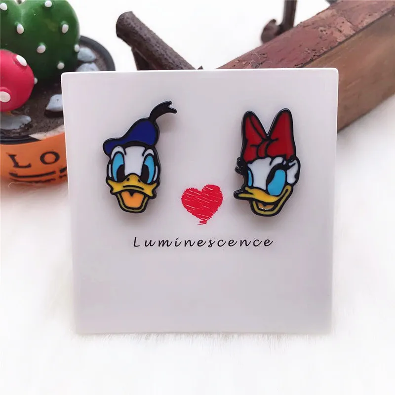 Mickey Minnie Hypoallergenic Cartoon Enamel Stud Earrings For Women Mickey Minnie Hypoallergenic Cartoon Enamel Stud Earrings For Women