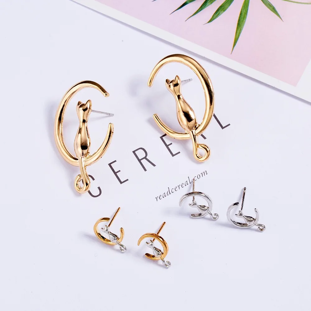 Multiple Style Cat Cartoon Alloy Stud Earring For Women Multiple Style Cat Cartoon Alloy Stud Earring For Women