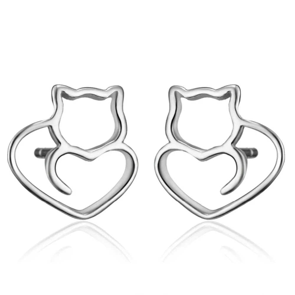 Multiple Style Cat Cartoon Alloy Stud Earring For Women Multiple Style Cat Cartoon Alloy Stud Earring For Women