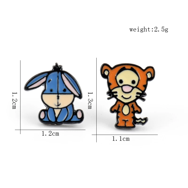Piglet Eeyore Tigger Anime Stud Earrings For Women Piglet Eeyore Tigger Anime Stud Earrings For Women