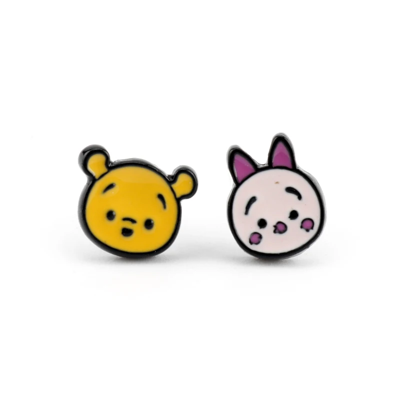 Piglet Eeyore Tigger Anime Stud Earrings For Women Piglet Eeyore Tigger Anime Stud Earrings For Women
