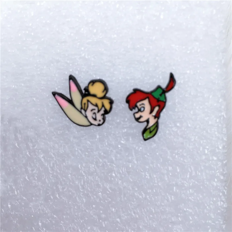 Peter Pan Wendy Tinker Bell Cartoon Stud Earrings For Women