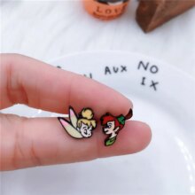 Peter Pan Wendy Tinker Bell Cartoon Stud Earrings For Women Peter Pan Wendy Tinker Bell Cartoon Stud Earrings For Women